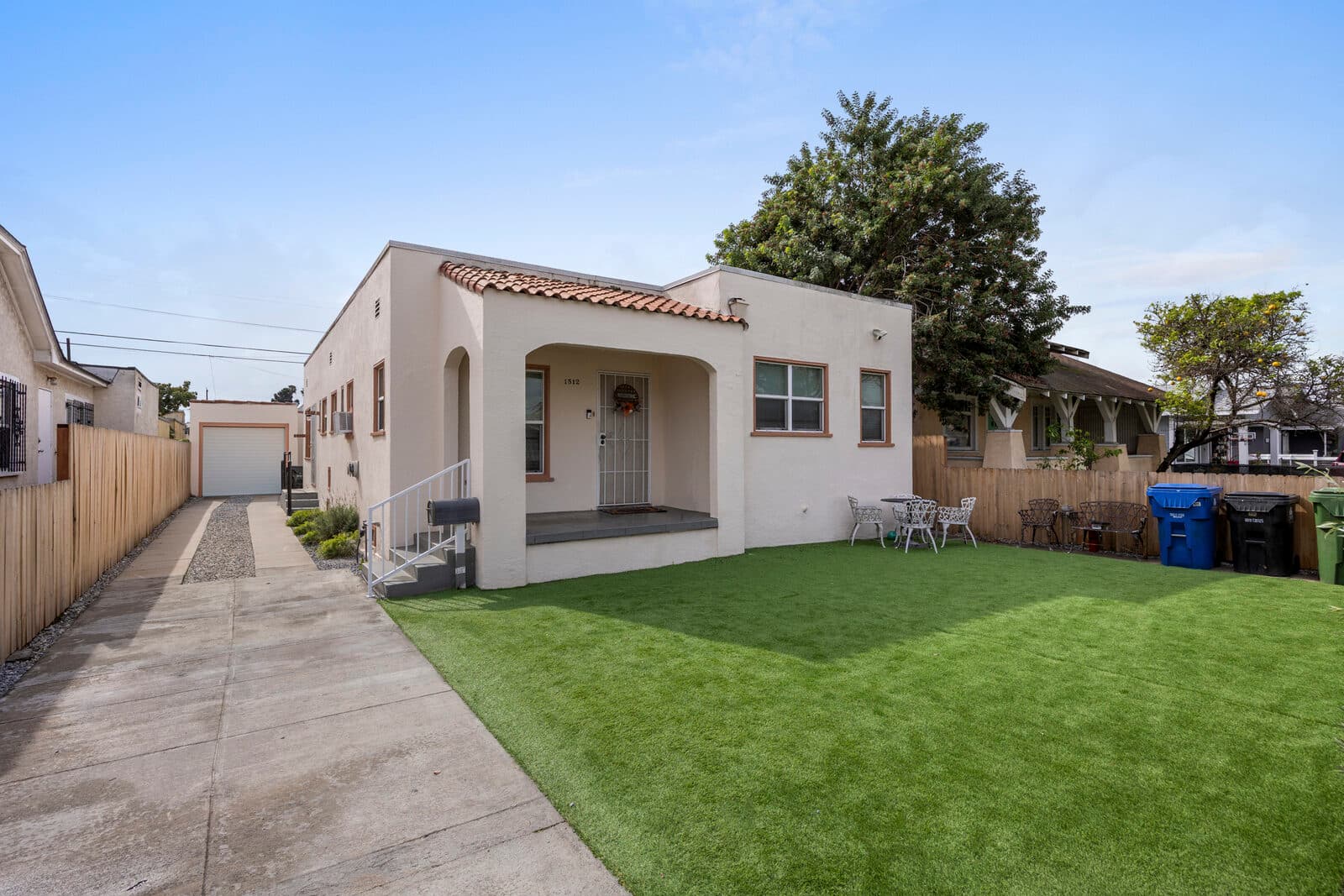 Driveway and full property view