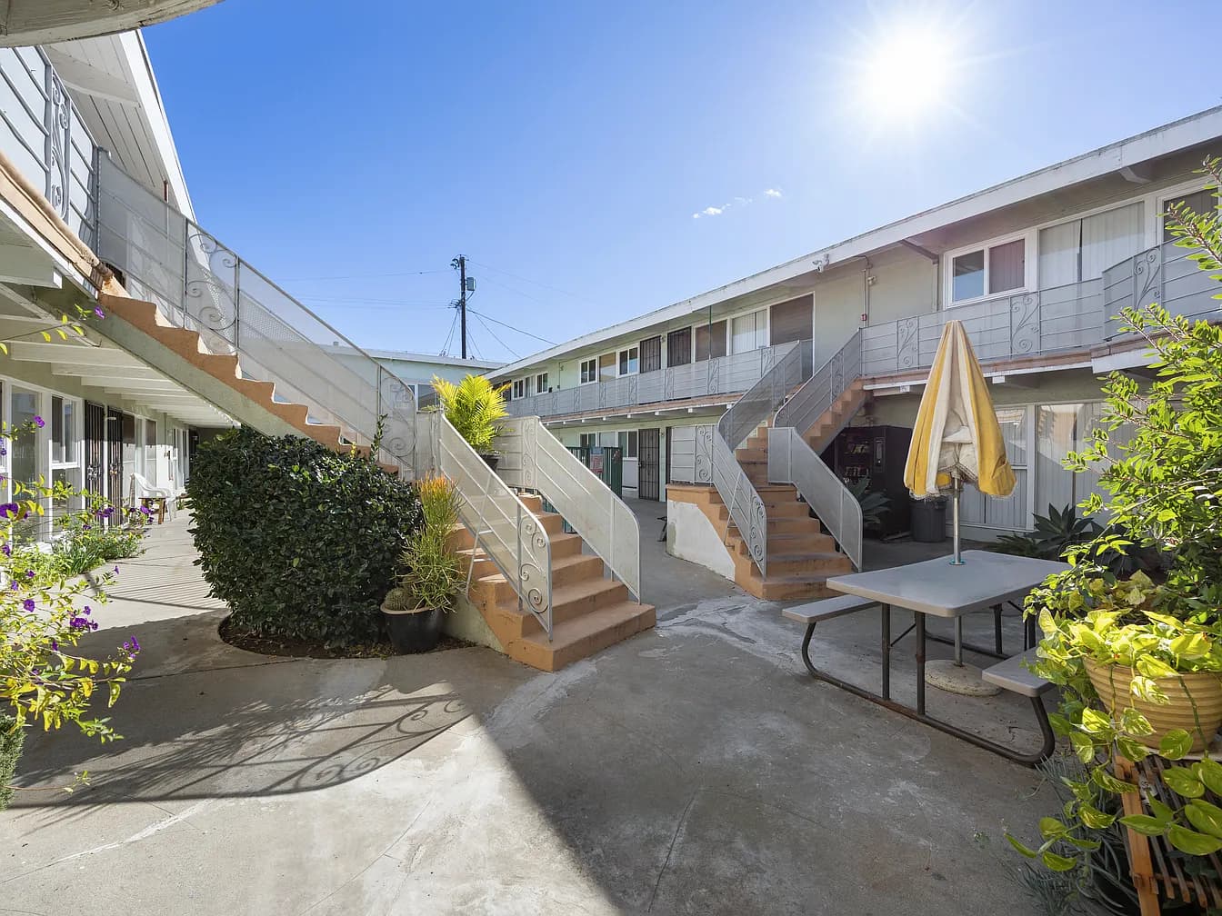 Central courtyard and stairways